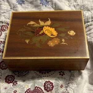 Floral musical Wooden Box
